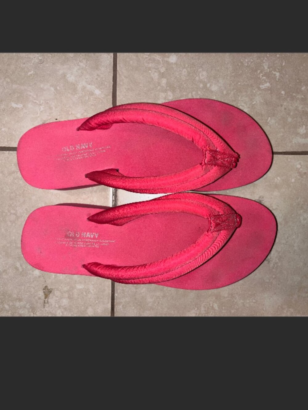 Old Navy Pink Wedge Flip Flops- Size 7